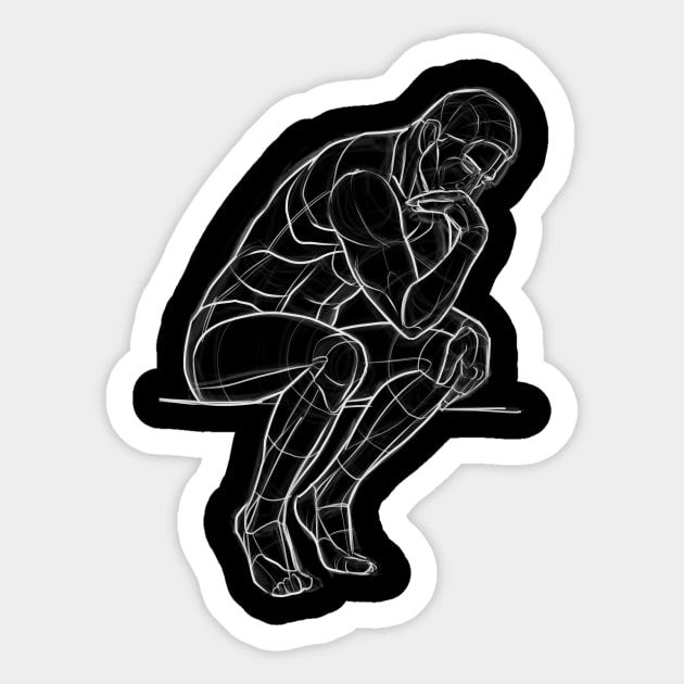 Thinker Sticker by Creative Philosopher